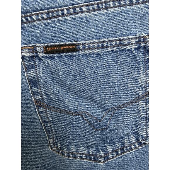 Harley Davidson Jeans Men’s Size 42x30 Blue Denim Motorcycle Biker Medium Wash - Picture 12 of 16